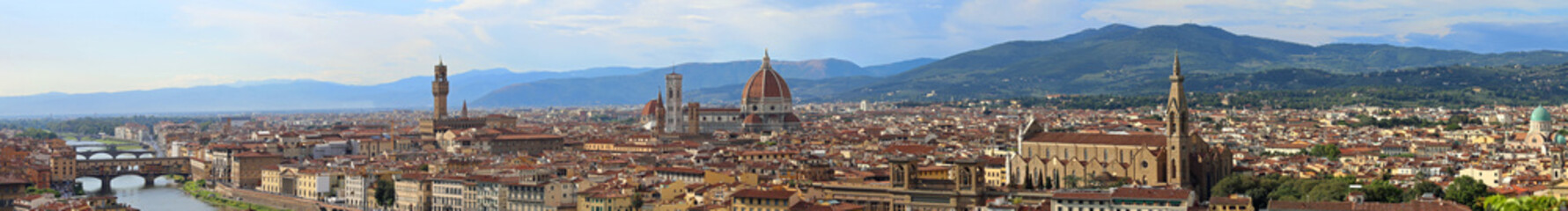 Fototapeta na wymiar Florence Italy Incredible Stitched Panorama