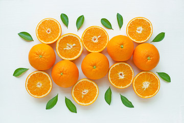 Fresh orange citrus fruit isolated.