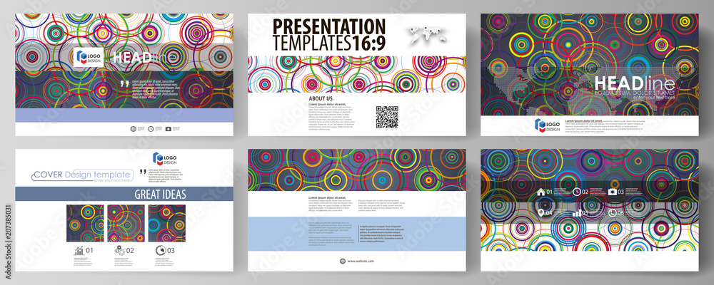 Poster business templates in hd format for presentation slides. easy editable abstract vector layouts in fl