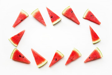 Fresh watermelon on white.