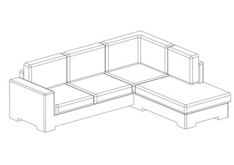 Sofa Architect blueprint - isolated