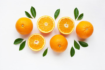Orange isolated on white background. 