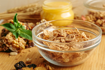 Healthy breakfast on the table