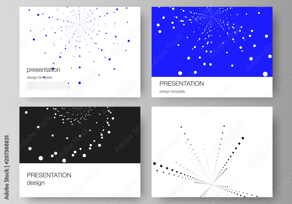 Poster the minimalistic abstract vector illustration of the editable layout of the presentation slides desi