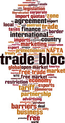 Obraz premium Trade bloc word cloud