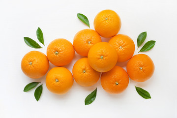 Fresh orange citrus fruit isolated.