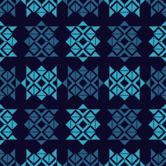 Ethnic boho seamless pattern. Hand hatching. Traditional ornament. Geometric background. Tribal pattern. Folk motif. Textile rapport.
