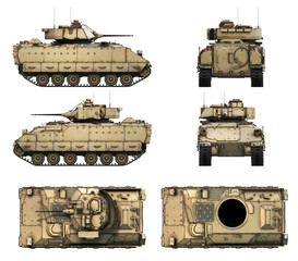 3d-illustration of M2A2 Bradley