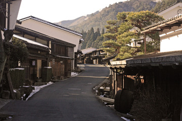 tsumago and magome villages in Japan