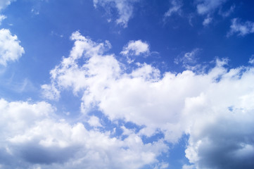 Naklejka na ściany i meble The sky is covered with gray, white clouds