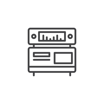 recommend clip art: Retro amplifier outline icon. linear style sign for mobile concept and web design. Lamp amplifier simple line vector icon. Symbol, logo illustration. Pixel perfect vector graphics