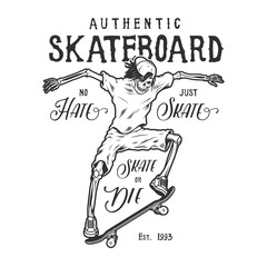 Vintage sport skateboarding logo © DGIM studio