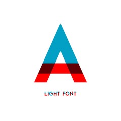 Obraz premium A Light Font Vector Template Design Illustration