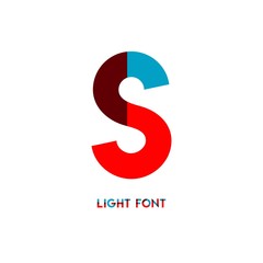 S Light Font Vector Template Design Illustration