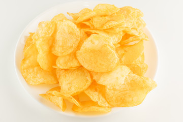 potato chips on a plate