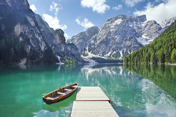 Fototapeta premium Górskie jezioro, Włochy