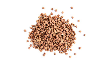 Buckwheat isolated on white background.