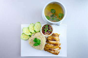 Grilled chicken with rice