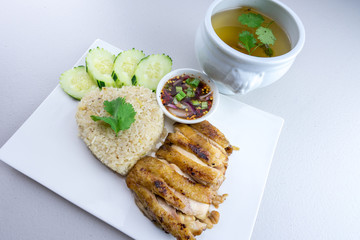 Grilled chicken with rice
