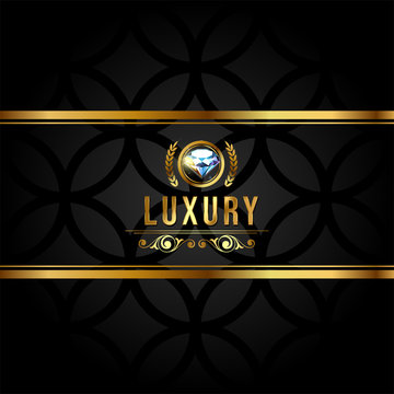 Luxury banner with golden elements
