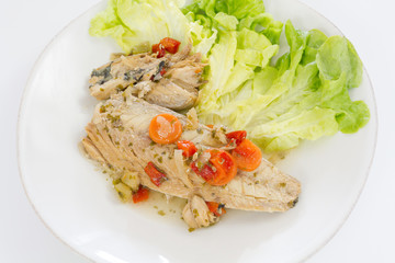 filet de maquereau au vin blanc