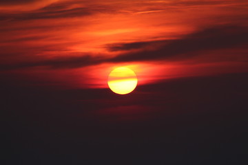 Coucher du soleil dans l'océan indien - Sun set in Indian Ocean