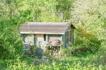 Gartenlaube in einem Kleingarten