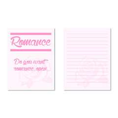Pink romantic card for Valentine's day. Raster image