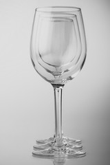 Three empty glasses