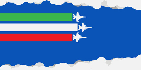 Italian day of republic, national holiday banner