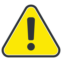 Danger warning attention triangle yellow sign, icon, vector illustration