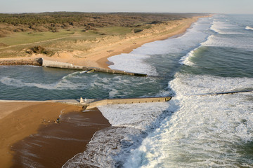 Barage de la Gachère, Brétignolles-sur-Mer vue du ciel