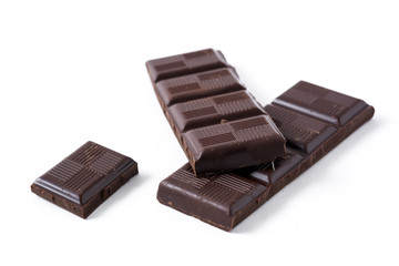  Chocolate bar  isolated on white background
