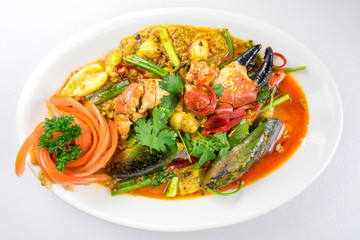 Stir-fried crab curry