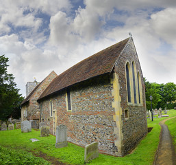 Canterbury, England - An ancient cemetery and St Martin's Church was originally built in Roman...