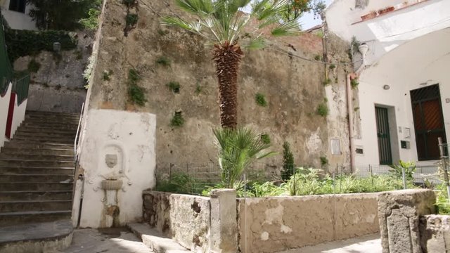 courtyard in Italy, Amalfi - pan