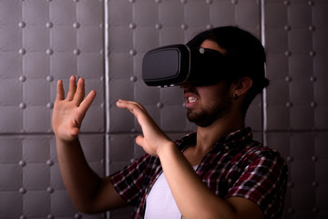 Virtual reality glassess. Future concept.