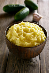 Mashed potatoes in bowl