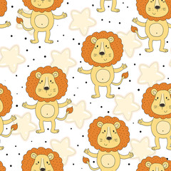 Cute lion Pattern print for kids