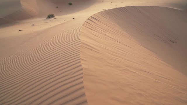 Beautiful Rub al Khali desert at sunrise stock footage video