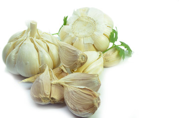 Isolated garlic and clove