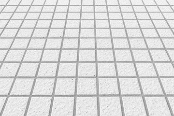 White mosiac floor tile background