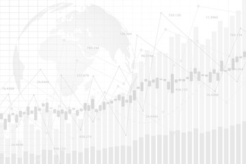 Economic graph with diagrams on the stock market. Abstract vector background for business and financial concepts and reports.