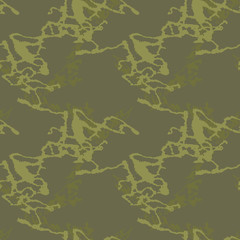 Abstract UFO camouflage in different shades of green