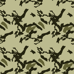 Abstract UFO camouflage in different shades of green