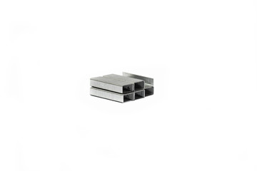 Staples for a stapler on a white background