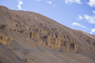 Himalayan landscape near Leh Manali highway road on Himalayan range mountain . Ladakh, Jammu and Kashmir, India.