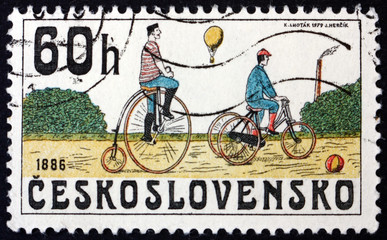 Postage stamp Czechoslovakia 1979 Bicycles from 1886