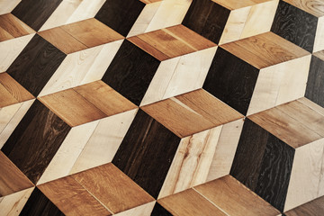 Classic old wooden parquet pattern