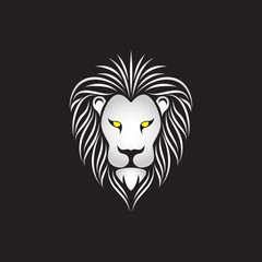 Lion head icon logo. Vector illustration